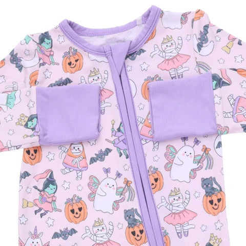 Convertible Romper - Halloween Monster Dress Up Pink