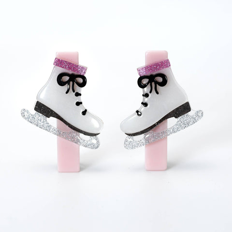 Skates Glitter Hair Clips - Lilies & Roses NY