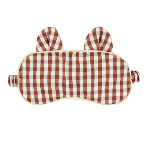 Sleep Mask | Brick Gingham - Rylee + Cru