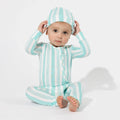 Slumber Stripes Convertible Footie Bamboo Pajama - Bellabu Bear