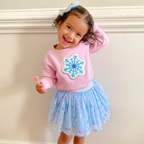 Snowflake Patch Sweatshirt - Sweet Wink