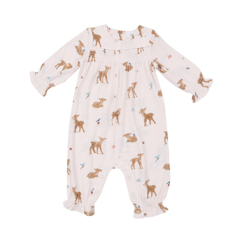 Soft Deer Smocked Romper - Angel Dear