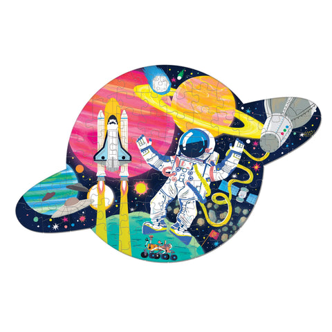 Space Mission 75 Piece Shaped Scene Puzzle - Mudpuppy