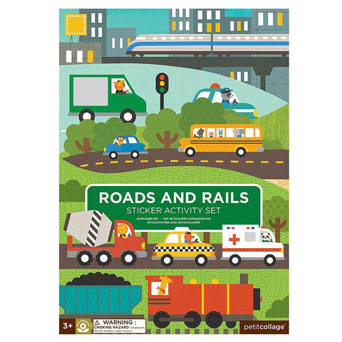 Sticker Activity Set (Roads & Rails) - Petit Collage