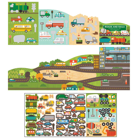 Sticker Activity Set (Roads & Rails) - Petit Collage