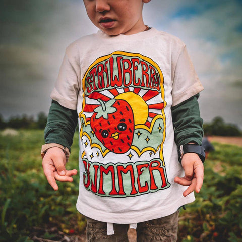 Strawberry Summer Kids Tee Shirt - Rivet Apparel Co.