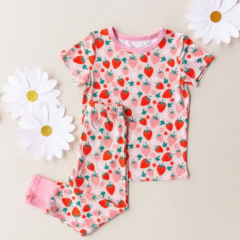 Bamboo Pajama Set - Strawberries