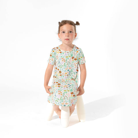 Summer Floral Girls Bamboo Dress - Bellabu Bear