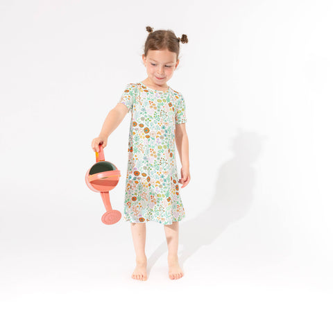 Summer Floral Girls Bamboo Dress - Bellabu Bear