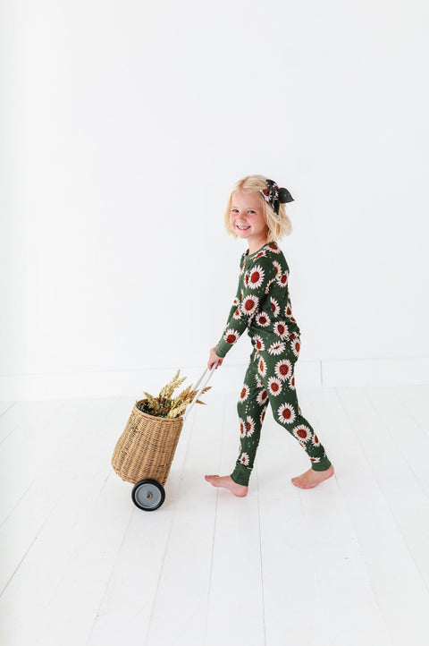 Sunflowers Kids Bamboo Pajamas - Kiki + Lulu