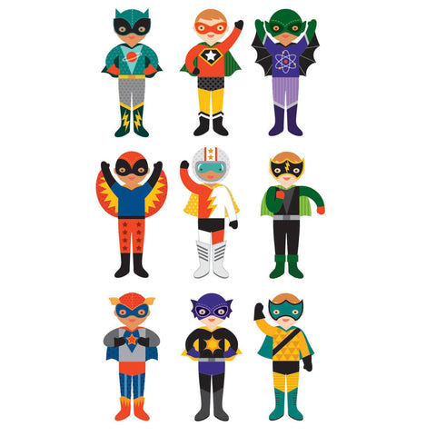 Superheroes Magnetic Dress Up Play Set - Petit Collage