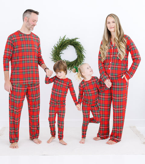 Tartan Plaid 2 Piece Bamboo Pajamas - Birdie Bean