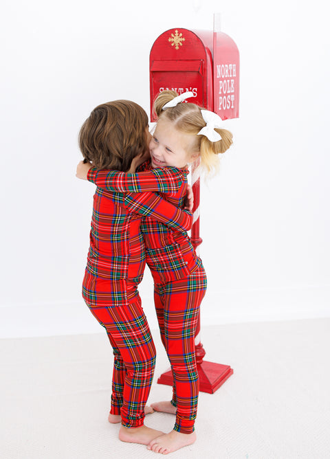 Tartan Plaid 2 Piece Bamboo Pajamas - Birdie Bean