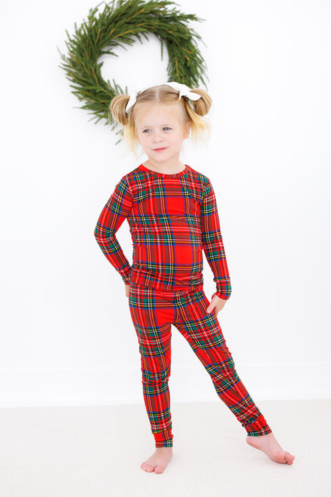 Tartan Plaid 2 Piece Bamboo Pajamas - Birdie Bean