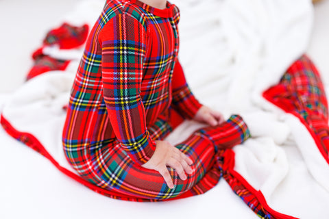 Tartan Plaid Bamboo Convertible Romper - Birdie Bean