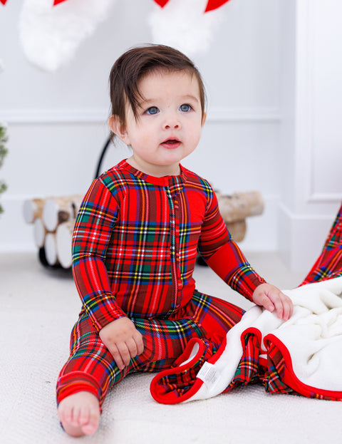 Tartan Plaid Plush Throw Blanket - Birdie Bean