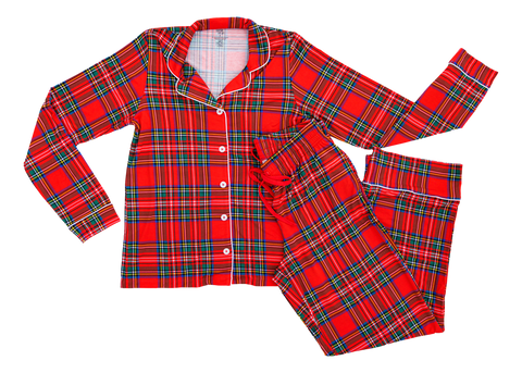 Tartan Plaid Women's Lounge Set - Birdie Bean