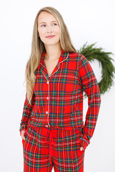 Tartan Plaid Women's Lounge Set - Birdie Bean