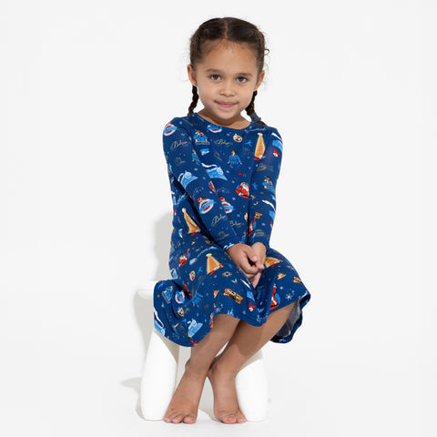 The Polar Express Bamboo Girls' Dress - Bellabu Bear