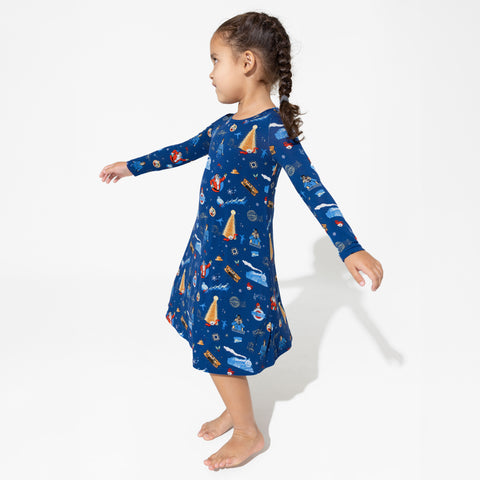 The Polar Express Bamboo Girls' Dress - Bellabu Bear