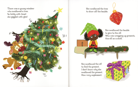 There Was a Young Reindeer Who Swallowed a Present Book - EDC Publishing