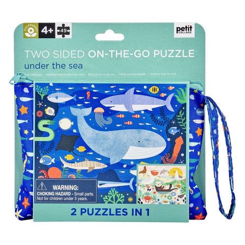 Two Sided On-The-Go Puzzle (Under The Sea) - Petit Collage