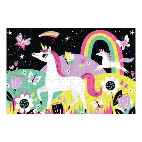 Unicorn 100 Piece Glow In The Dark Puzzle - Mudpuppy