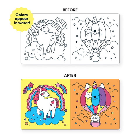 Unicorn Dreams Color Magic Bath Book - Mudpuppy