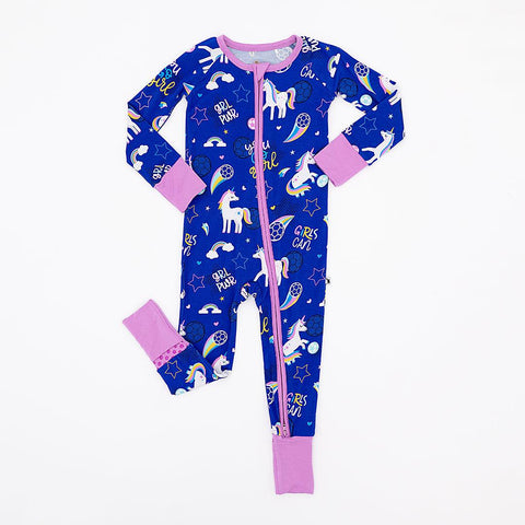 Unicorn Goals Soccer Baby Bamboo Pajamas - Kiki + Lulu