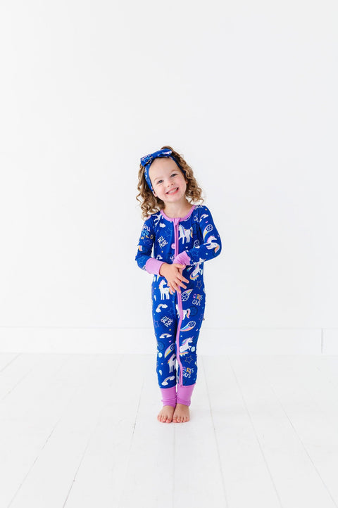 Unicorn Goals Soccer Baby Bamboo Pajamas - Kiki + Lulu