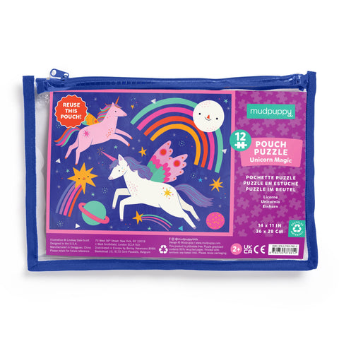 Unicorn Magic 12 Piece Pouch Puzzle - Mudpuppy