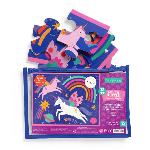 Unicorn Magic 12 Piece Pouch Puzzle - Mudpuppy