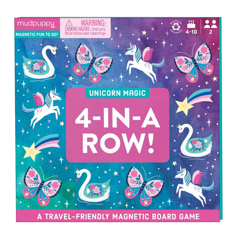 Unicorn Magic 4-in-a-Row Magnetic Board Game - Mudpuppy