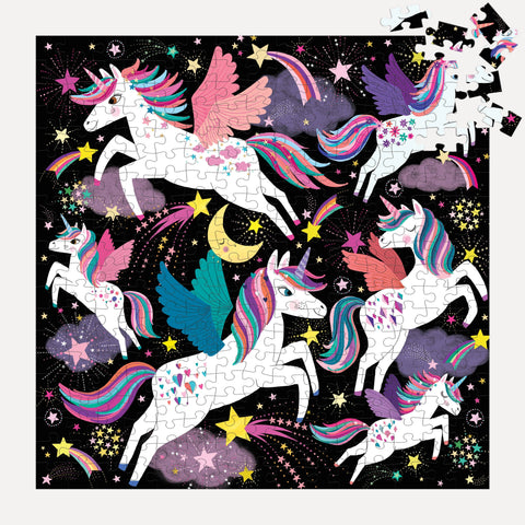 Unicorns Illuminated 300 Piece Glow in the Dark Puzzle - Mudpuppy