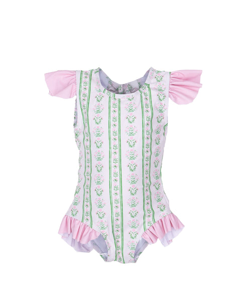 Seaside Blush & Bloom Girls Swimsuit