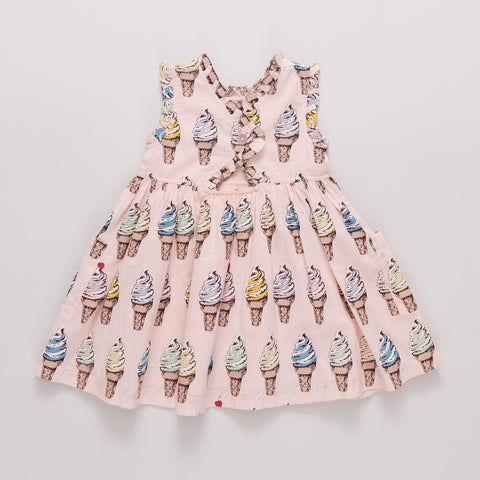 Girls Alyssa Dress - Pink Soft Serve