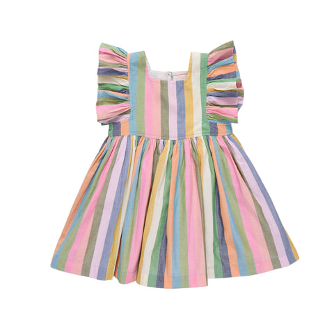 Girls Elsie Dress - Parade Stripe