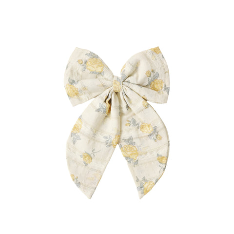 Oversized Bow || Lemon Ditsy Flower
