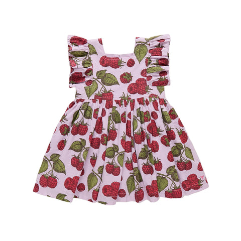 Girls Elsie Dress - Lavender Raspberries