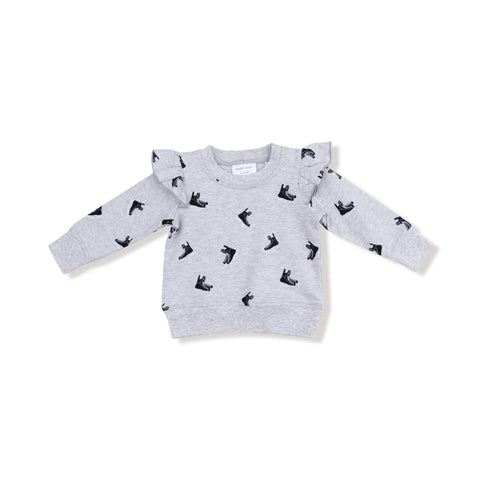 French Terry Ruffle Sweatshirt - Hockey