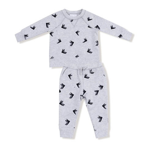 French Terry Raglan Sweatshirt with Jogger - Hockey