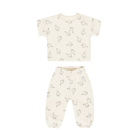 Jersey Tee + Pant Set || Cupid