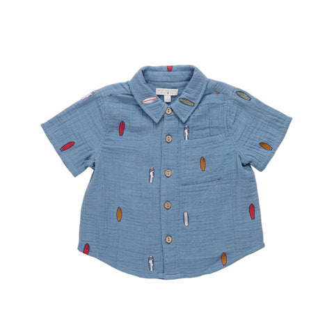 Baby Boys Jack Shirt - Surfboard Embroidery