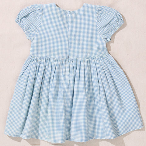 Girls Breyton Dress - Light Blue Gingham
