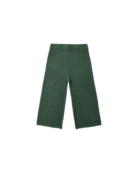Knit Wide Leg Pant | Green
