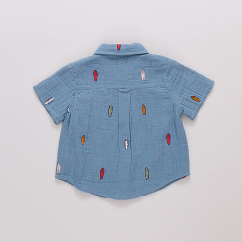 Baby Boys Jack Shirt - Surfboard Embroidery