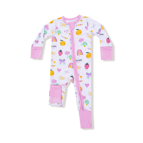 2 Way Zipper Romper - My Funny Valentine Pink