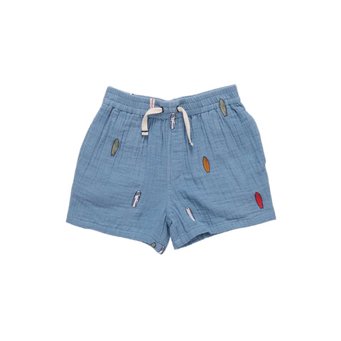 Boys Calvin Short - Surfboard Embroidery