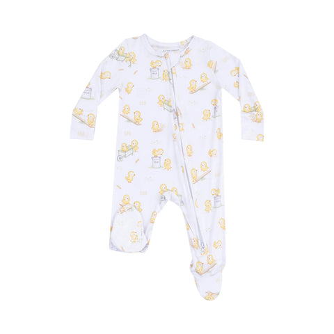 2 Way Zipper Footie - Baby Chicks