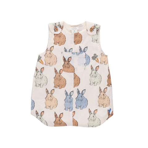 Baby Boys Noah Jumper - Blue Vintage Bunnies